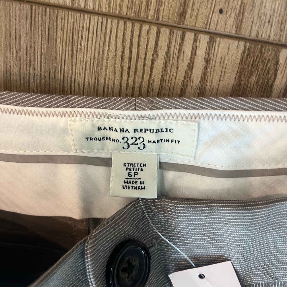 Banana Republic Gray Pinstripe Trouser Pants - Picture 2 of 6